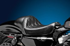LePera Stubs Cafe Solo Seat Diamont Stitch Black for Sportster XL 04-06 & 10-17