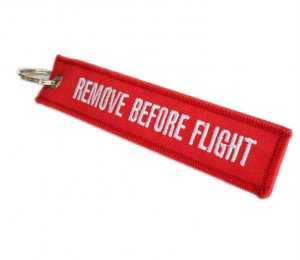 Keychain Remove Before Flight