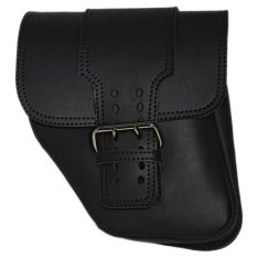 La Rosa Straight Back Solo Side Bag Black for Harley Dyna 06-16