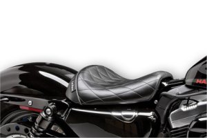 Le Pera Bare Bones Diamond Stitch Seat for Sportster 04-06, 10-20 Sportster