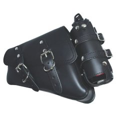 La Rosa Solo Side Bag Black with Bottle for Sportster XL 04-17