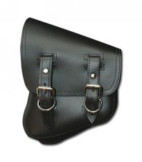La Rosa Solo Side Bag Black for Softail and Rigid Frame