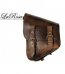 La Rosa Solo Side Bag Brown for Softail and Rigid Frame