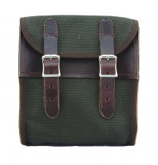 La Rosa Universal Canvas Sissy Bar Bag Army Green with Leather Accents