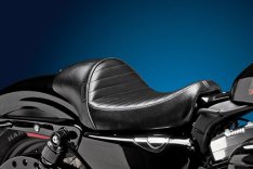 LePera Stubs Cafe Solo Seat Pleated Stitch Black for Sportster XL 04-06 & 10-17