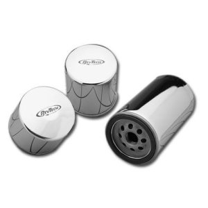 RevTech magnetický olejový filtr chrome krátký pro Sportster a Big Twin OEM 63782-80