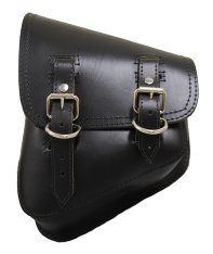 La Rosa V-Rod Left Solo Side Bag Plain Black